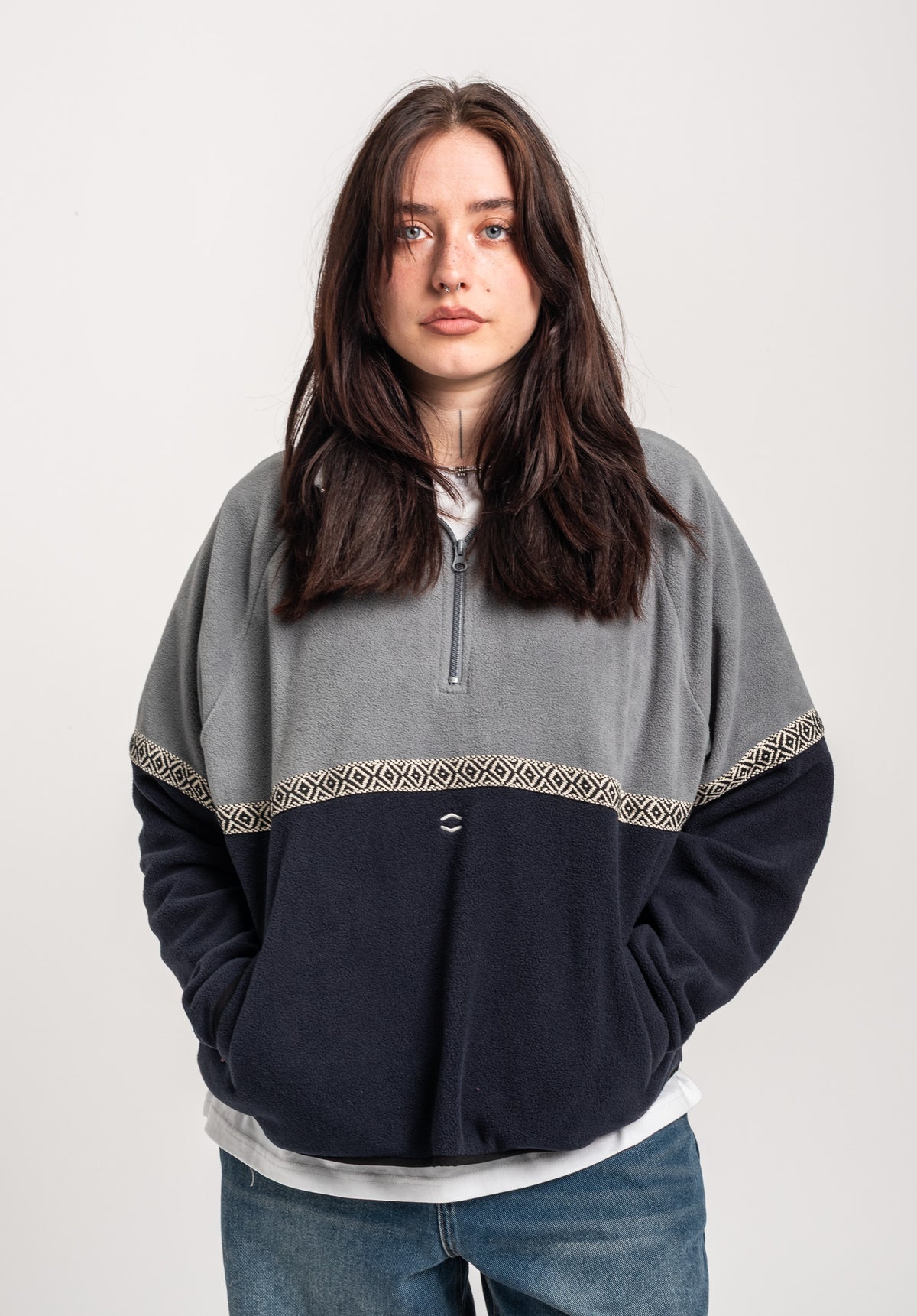 TITUS Jalma Übergangsjacke greyblue-navy – Rückenansicht