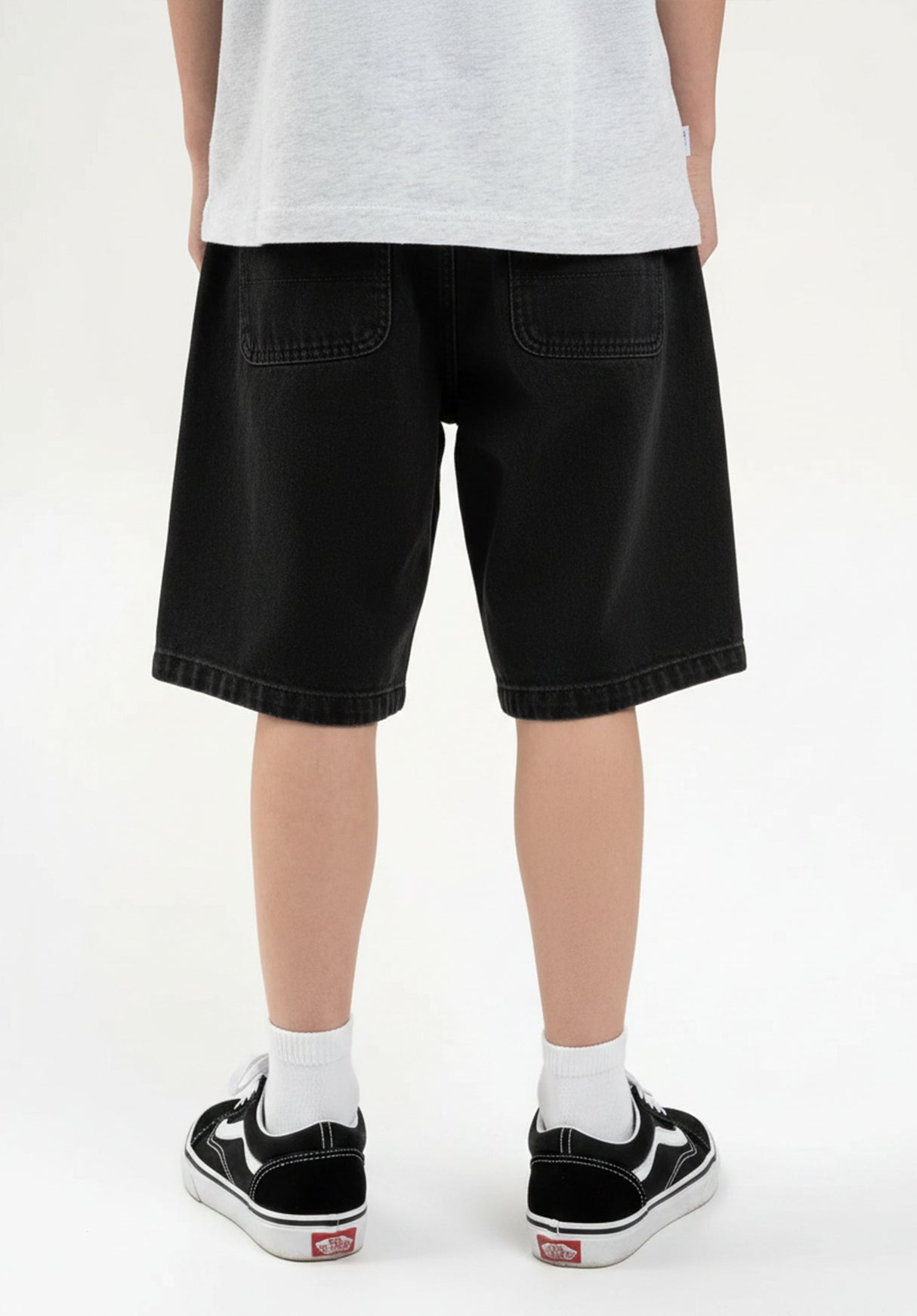 Boogy-Shorts-Kids blackdenim Rueckenansicht