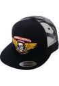 Winged Ripper Trucker Snapback black Vorderansicht