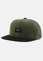 Pitchout Cap mossgreen-black-cord Vorderansicht