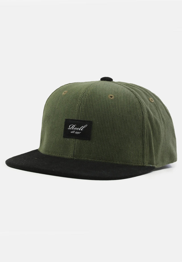 Pitchout Cap mossgreen-black-cord Vorderansicht