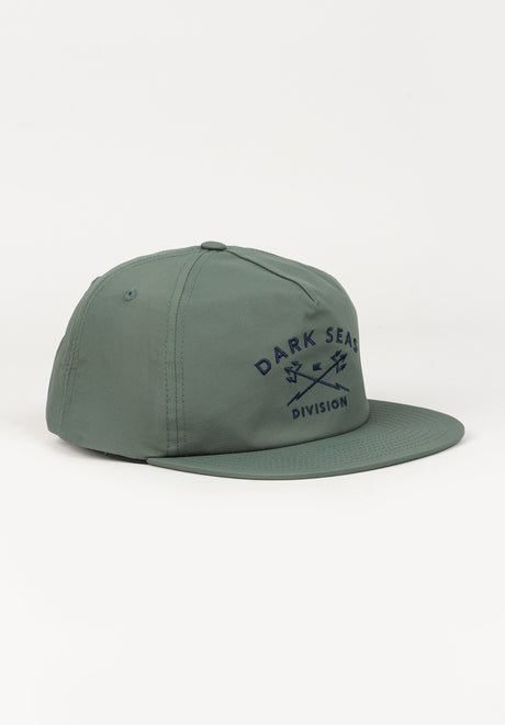 Dark Seas Tridents Nylon Unstructured Cap green – Vorderansicht