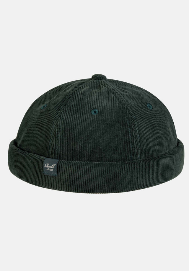 Docker Cap darkgreen-cord Vorderansicht