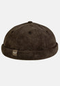 Docker Cap darkbrown-cord Vorderansicht