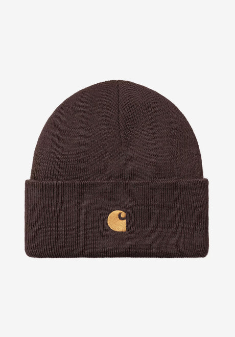 Carhartt WIP Chase Mütze palisander-gold – Vorderansicht