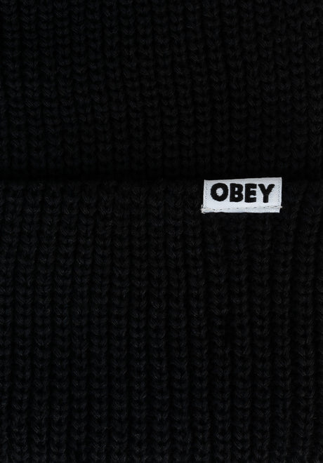 OBEY Bold Organic Beanie Mütze black – Rückenansicht