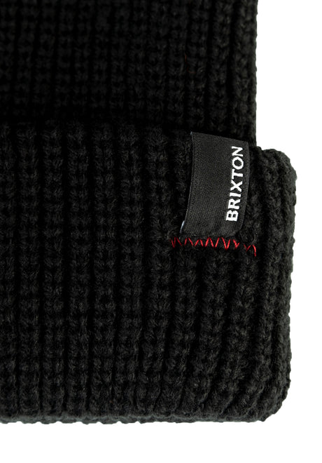 Brixton Heist Chunky Mütze black – Rückenansicht