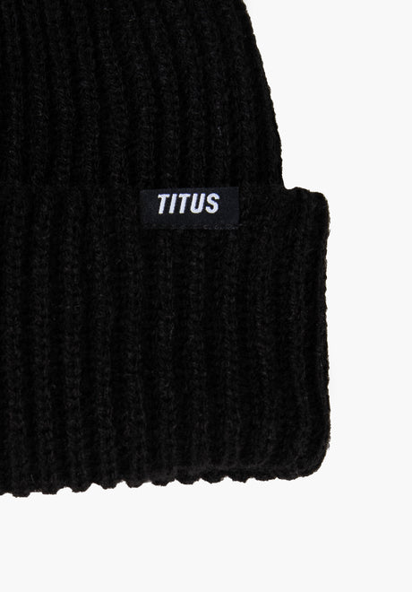 TITUS Däkl Mütze black-black – Rückenansicht