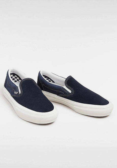 Vans Skate Slip-On Schuhe Jungs wrappeddeepnavy-vintagewhite – Rückenansicht