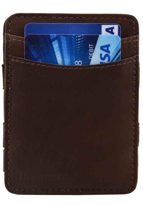 Hunterson Magic Wallet RFID Portemonnaie brown – Oberansicht