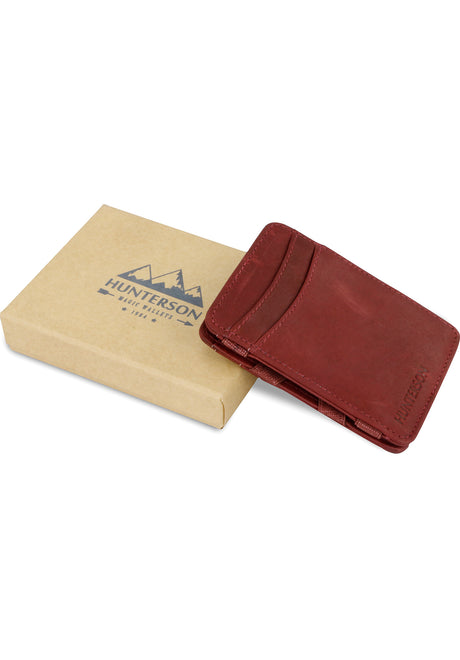 Hunterson Magic Wallet RFID Portemonnaie burgundy – Seitenansicht
