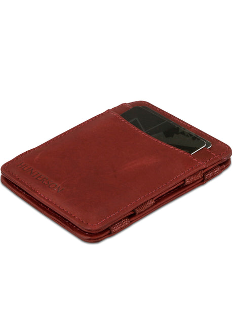 Hunterson Magic Wallet RFID Portemonnaie burgundy – Vorderansicht