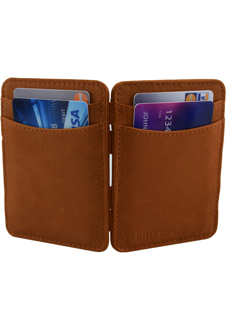 Hunterson Magic Wallet RFID Portemonnaie cognac – Detailansicht 2