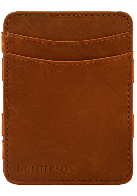 Hunterson Magic Wallet RFID Portemonnaie cognac – Oberansicht