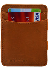 Hunterson Magic Wallet RFID Portemonnaie cognac – Seitenansicht