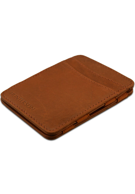 Hunterson Magic Wallet RFID Portemonnaie cognac – Vorderansicht