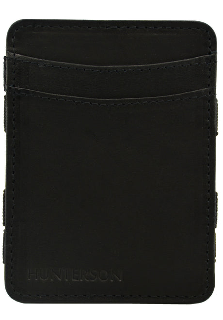 Hunterson Magic Coin Wallet RFID Portemonnaie black – Vorderansicht