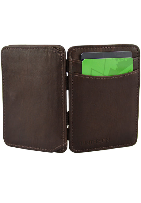 Hunterson Magic Coin Wallet RFID Portemonnaie brown – Unteransicht
