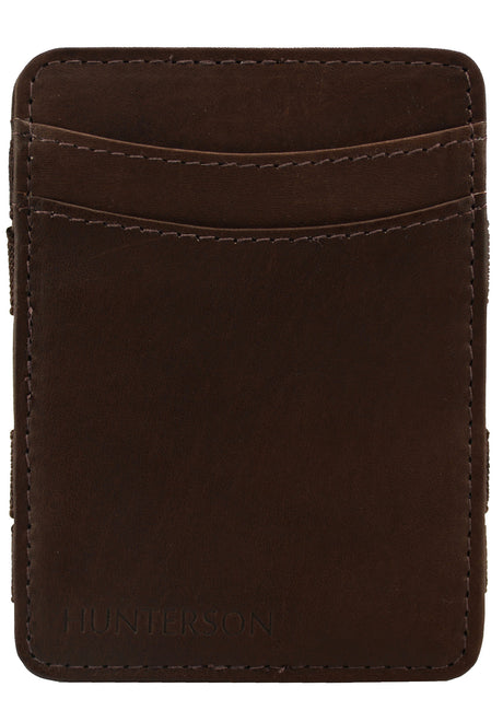 Hunterson Magic Coin Wallet RFID Portemonnaie brown – Vorderansicht