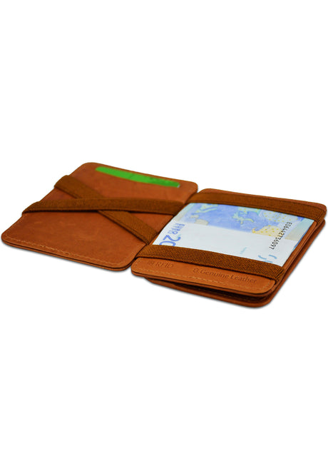 Hunterson Magic Coin Wallet RFID Portemonnaie cognac – Detailansicht 1