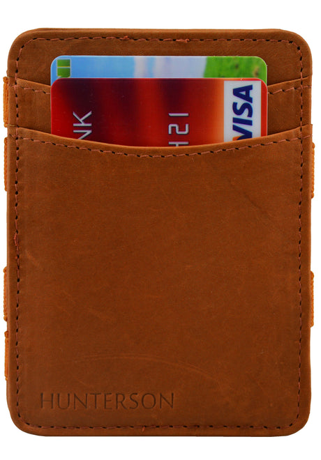 Hunterson Magic Coin Wallet RFID Portemonnaie cognac – Detailansicht 2