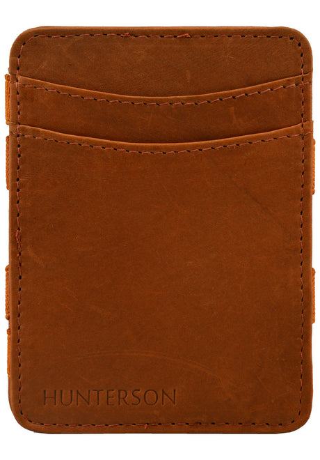 Hunterson Magic Coin Wallet RFID Portemonnaie cognac – Vorderansicht
