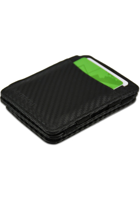 Hunterson Magic Coin Wallet RFID Portemonnaie carbon – Oberansicht