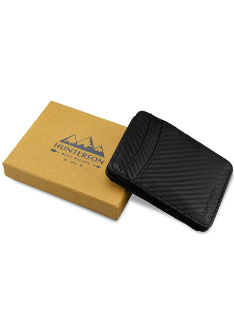 Hunterson Magic Coin Wallet RFID Portemonnaie carbon – Unteransicht