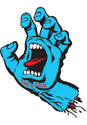 Screaming Hand 3 x 2,5 Sticker blue Vorderansicht