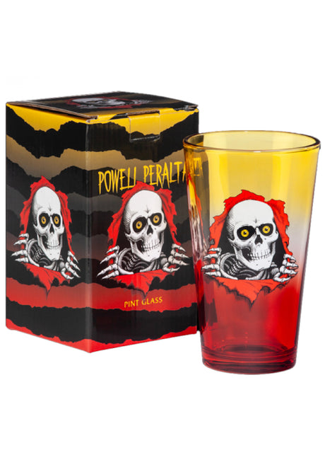 Powell-Peralta Ripper Pint Glass diverser Artikel yellow / red fade – Vorderansicht