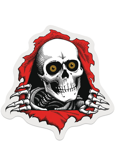 Powell-Peralta Ripper 3" Sticker diverser Artikel white – Vorderansicht