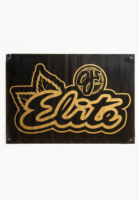 OJ Wheels Promo OJ Elite Vinyl Banner diverser Artikel black-gold – Vorderansicht