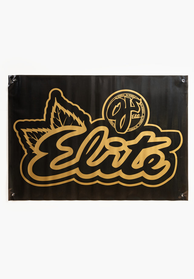 Promo OJ Elite Vinyl Banner black-gold Vorderansicht