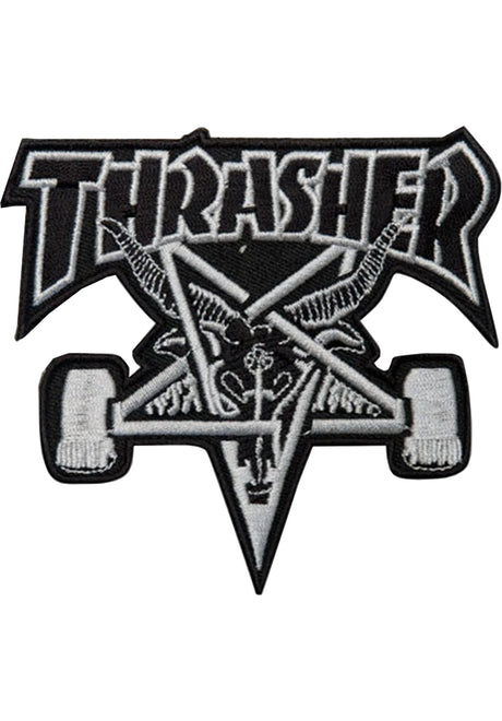Thrasher Skate Goat 4" Patch diverser Artikel black – Vorderansicht