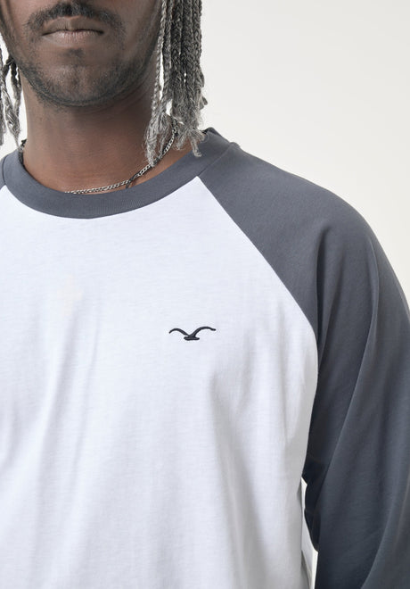 Cleptomanicx Ligull College Longsleeve bluegraphite – Detailansicht 1