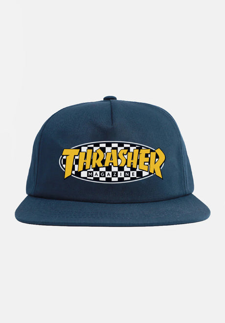 Checkered Oval navy Vorderansicht