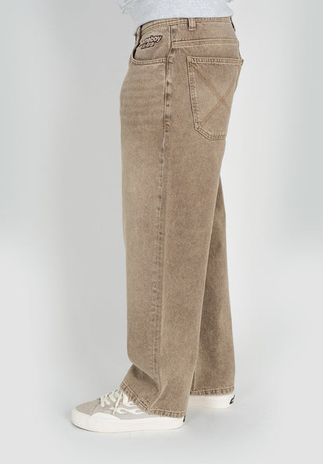 X-tra Baggy Dye Denim washedbrown Closeup1