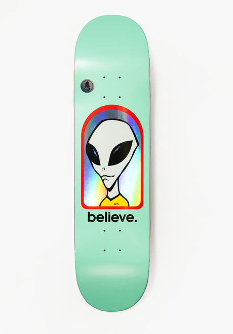 Believe Hologram teal Vorderansicht