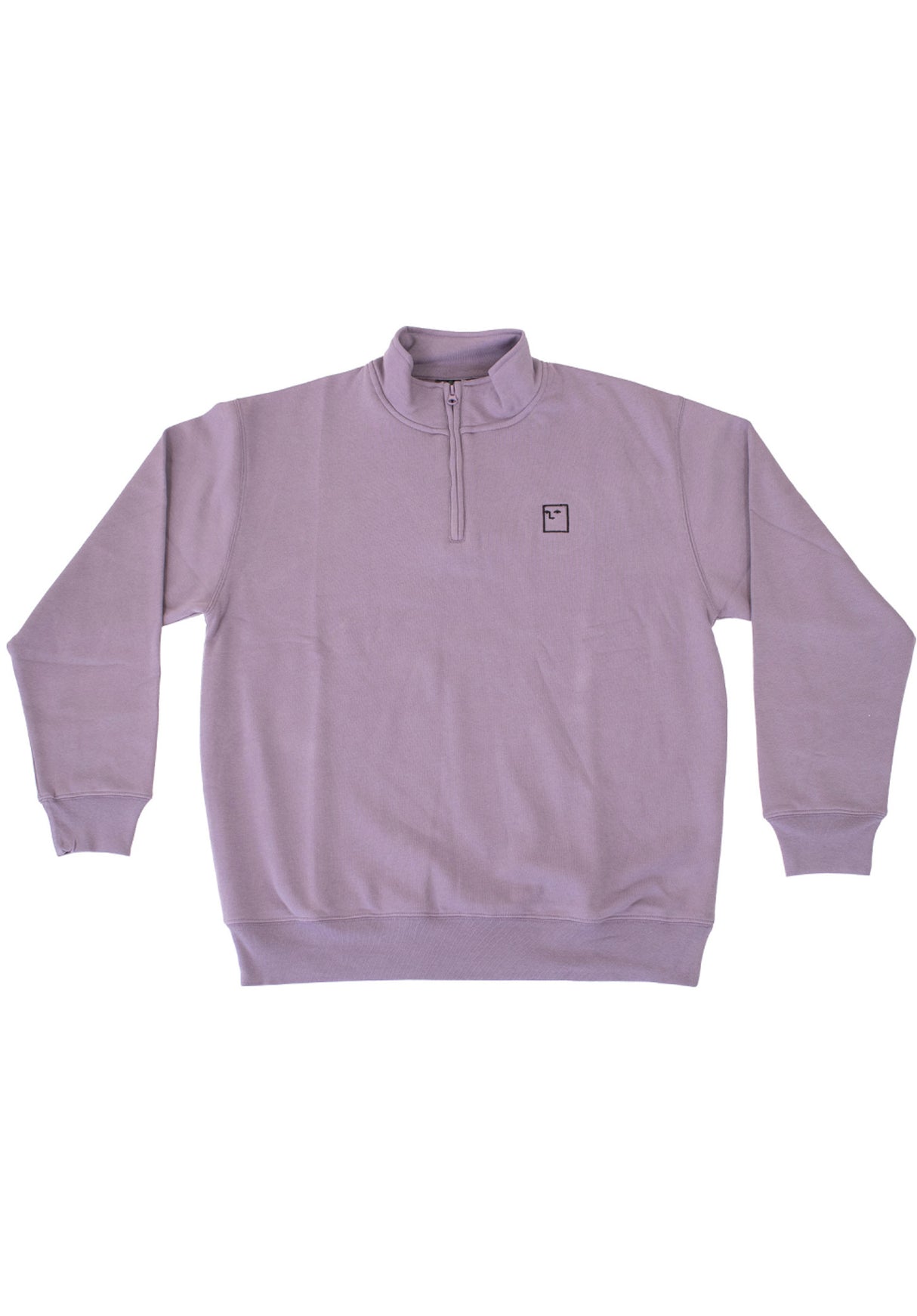 Blockhead 1/4 Zip aubergine Vorderansicht