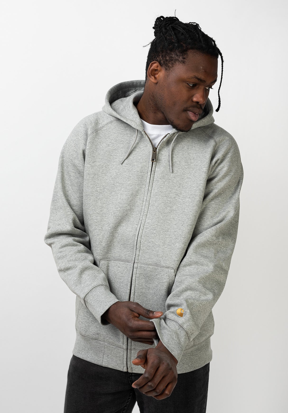 Hooded Chase Jacket greyheather-gold Rueckenansicht