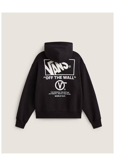 Vans Stacked Hi Hoodie black-white – Vorderansicht