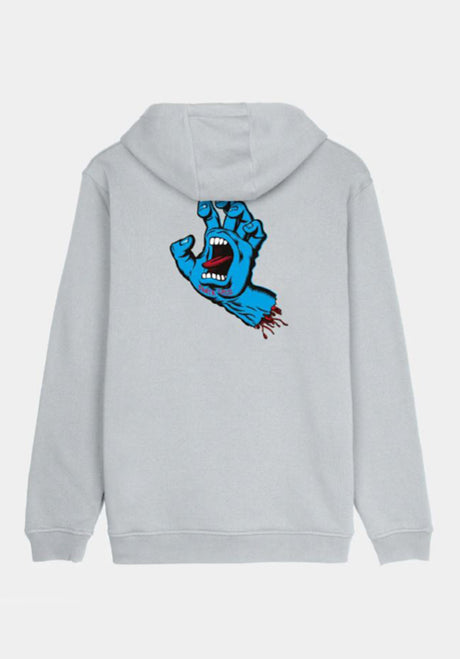 Santa-Cruz Screaming Hand Chest Hoodie mist – Vorderansicht