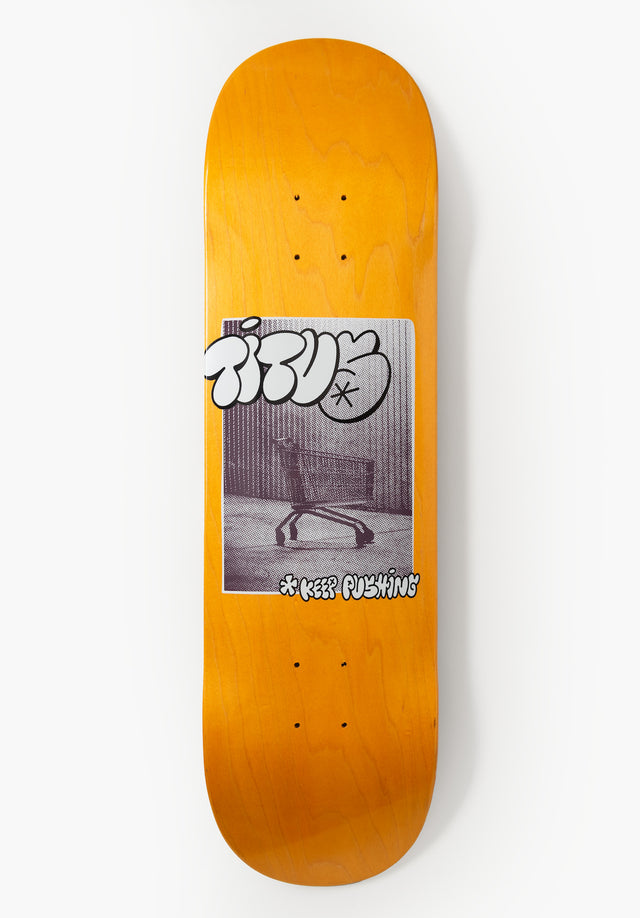 Einkaufswagen orange Vorderansicht