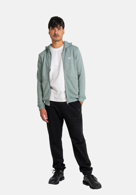 Reell Staple Terry Zip-Hoodie chinoisgreen – Rückenansicht
