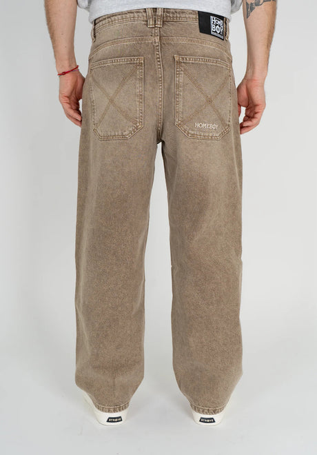 X-tra Baggy Dye Denim washedbrown Rueckenansicht