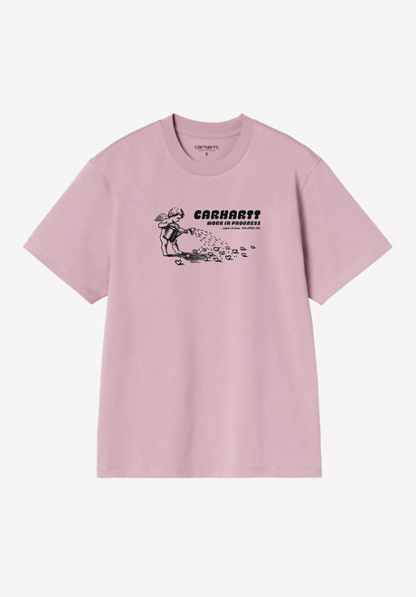 Carhartt WIP W' Bumper Sticker T-Shirt hortensia – Vorderansicht