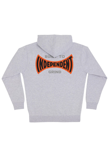 Independent Built To Grind Span Heavyweight Zip-Hoodie grey-heather – Vorderansicht