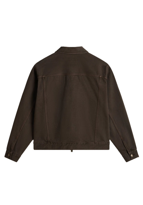 Skate Garage Denim Jacket coralbrown Rueckenansicht