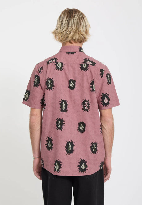 Volcom Markerstone Hemd-Kurzarm stonerose – Rückenansicht