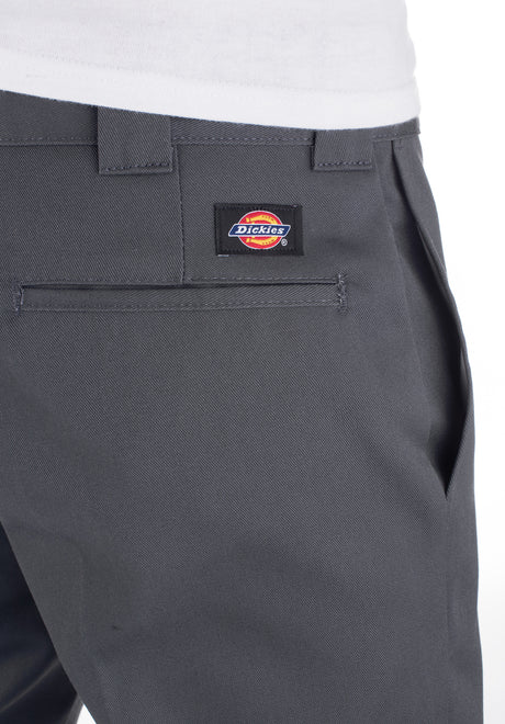 Slim Straight Dickies Work Pant WP873 charcoal Closeup2